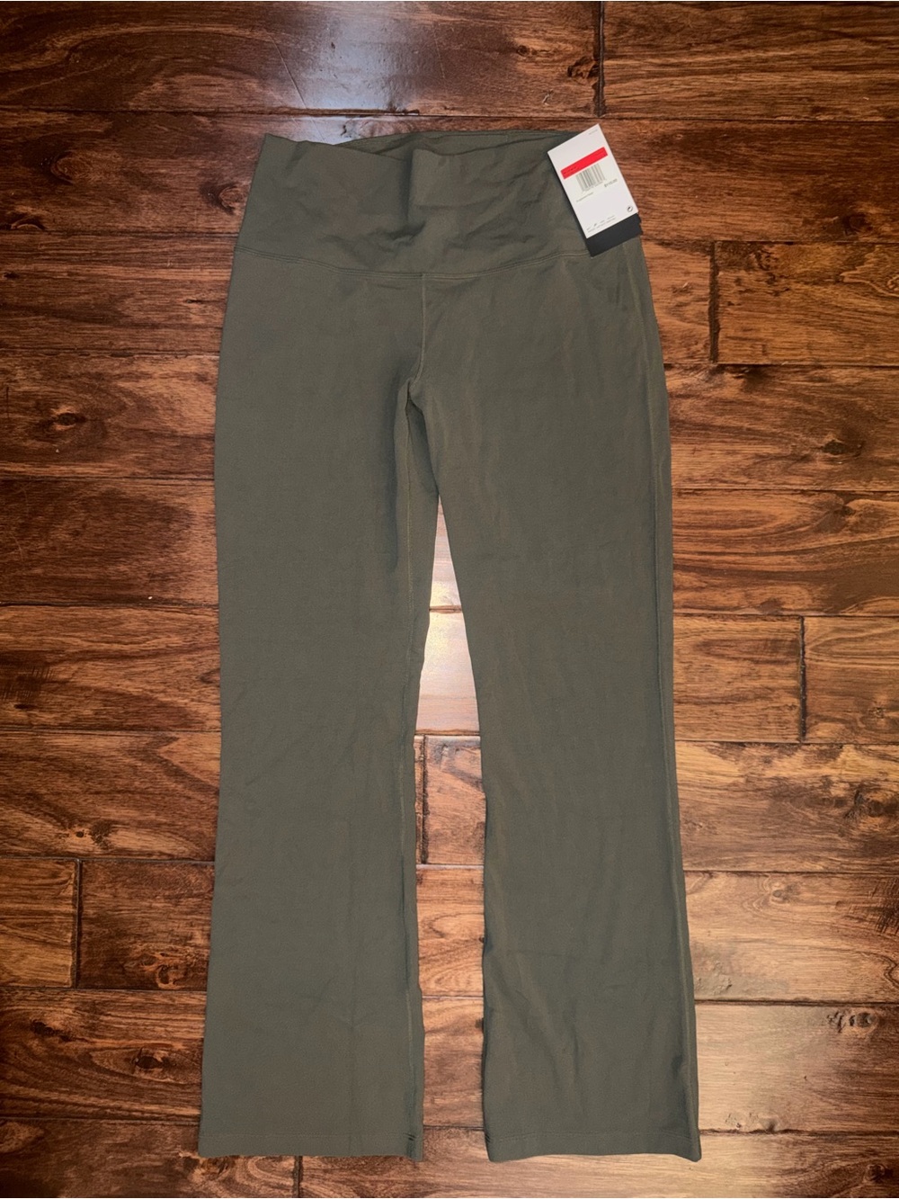 Women’s Nike Yoga Dri-Fit Luxe Tight Fit Flared Pants Size L Olive Green BNWT